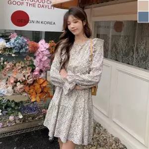 셀럽하우스 데일리 긴팔 프릴원피스 프릴플라워원피스 미니 원피