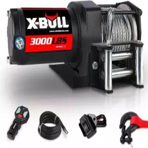 장착 브래킷 무선 리모컨으로 도로 밖에서 ATV/UTV 견인용 X-BUL 12V 3000LBS 스틸 와이어 전기 윈치