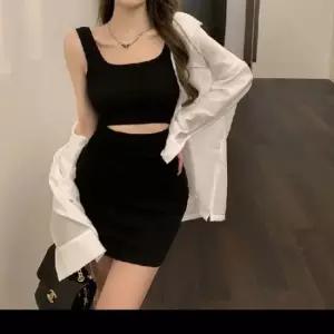 셀럽하우스 원피스 블랙 민소매 민소매원피스 트임 그레이 트임원