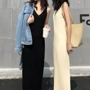 셀럽하우스 사선골지 치마 원피스 나시 DO8851 롱원피스