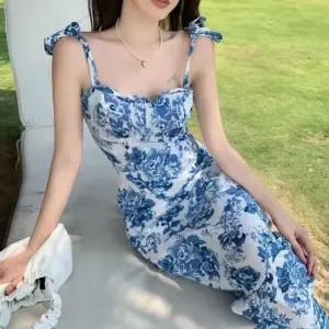 셀럽하우스 여름여행패션 해외 비치룩 꽃무늬 샤랄라 썸머원피스