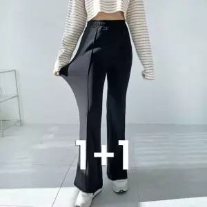 셀럽하우스 여자 따뜻한 밍크 부츠컷 슬림 밴딩 팬츠