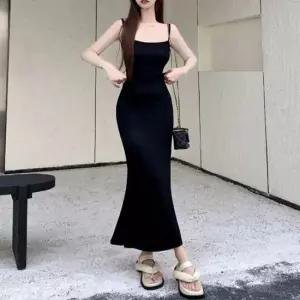 셀럽하우스 얇은소재 원피스 여름 쾌적한 롱원피스 끈나시