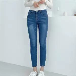 셀럽하우스 9부 청바지 데님 스키니진 워싱 스판 데일리 여성 팬츠