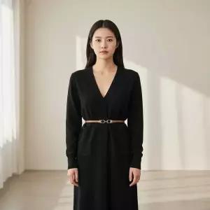[셀러에이드]여성 가죽 허리띠 슬림 원피스 벨트 심플 포인트 미니멀 코디룩