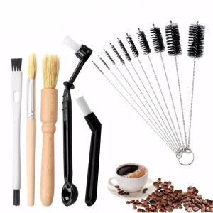 에스프레소 머신 클리닝 브러시 - 15 PCS 롱 핸들 빨대 & 병 키트, 커피 포트, 머그잔, 컵, 물병, 유리 제품 및 구부러진 파이프용 유연한 스크러버