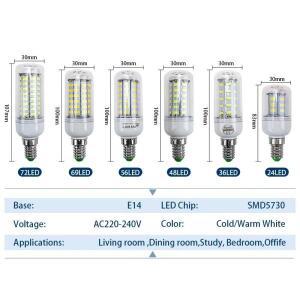 LED 램프 E27 E14 AC 220V 5730SMD 조명 옥수수 Led 전구 24 36 48 56 69 샹들리에 촛불 홈 인테리어