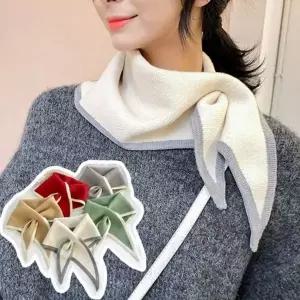 미니 니트 목도리 스카프 쁘띠 목도리 따뜻한 겨울 여자 코트