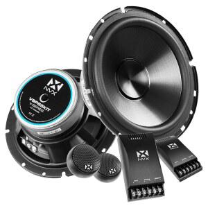 NVX VSP65KIT 750W 피크(250W RMS) 6.5인치 V-시리즈 양방향 구성 요소 스피커 시스템(25mm 실크 돔 트위터 포함)