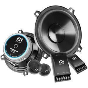 NVX VSP525KIT 750W 피크(250W RMS) 5.25인치 V-시리즈 양방향 구성 요소 스피커 시스템(25mm 실크 돔 트위터 포함)
