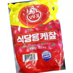 오뚜기 토마토 케찹 파우치 3.3K 4개 업소용 식당용