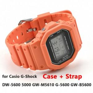 카시오 G-Shock DW-5600 5000 GW-M5610 실리콘 고무 팔찌 밴드 시계 액세서리용 무광택 수지 케이스 스트랩