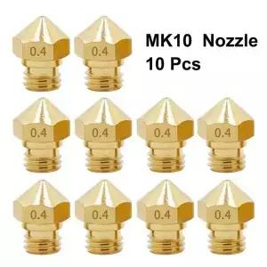 10 Pcs MK10 M7 압출기 노즐 3D 프린터 0.2/0.3/0.4/0.5/0.6/0.8/1.0mm 황동 프린트 헤드