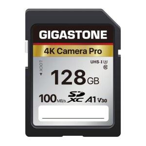 5년 데이터 복구 기가스톤 128GB SD 카드 4K 카메라 프로 캐논 디지털 카메라와 호환되는 A1 V30 SDXC 메모리 카드 UHD 비디오 미니 케이스 1개 포함