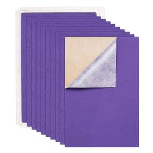 베네크레이트 20PCS 벨벳 블루 바이올렛 패브릭 끈적끈적한 뒷면 접착 시트, A4 시트(8.3