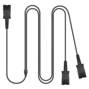 모든 Plantronics와 호환되는 Weatwo Training Y 스플리터 어댑터 케이블에서 QD 헤드폰까지 콜센터, 감독, 교육, PC, 유선 전화용 헤드셋 코드 커넥터를 빠르게 분리합니다