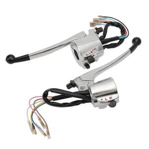 오토바이 오른쪽 및 왼쪽 핸들 바 스위치 22mm 호환용 혼다 CG125 CB125 Zhujiang CG125 XF-CG125 경적 회
