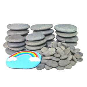 라이프탑 120PCS 페인팅 록, DIY 록, 예술, 공예, 장식용 플랫 & 스무스 친절 록, 페인팅 록을 위한 중/소형/작은 록, 페인팅 록을 위한 핸드 픽드 u2026