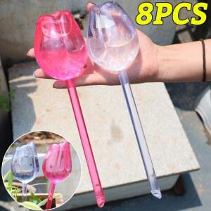 플라스틱 튤립 WATERER 식물 급수 글로브 자동 물방울 관개 시스템 자체 용품 화분 삽입 물 장치