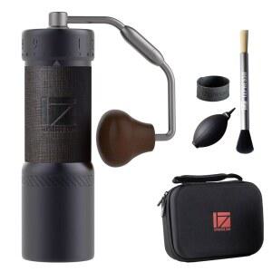 1Zpresso J-Ultra 수동 커피 그라인더 아이언 그레이, 원뿔형 버, 접이식 손잡이, 자석 캐치 컵 용량 40g, 수치 조절 가능한 미세 설정, 빠른 분쇄 효율 에스프레소에 이상적임