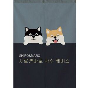 주방 가리개 커튼 이니셜 수채화 반커텐 스타일 창문용