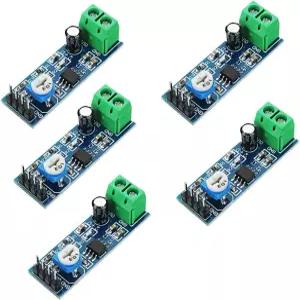 HiLetgo 5pcs LM386 모노 오디오 앰프 모듈 200회 AMP 솔로 5V-12V 10K 조절 가능