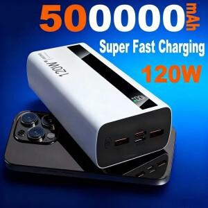 500000mAh 대용량 파워뱅크 120W 초고속 충전 휴대용 배터리 아이폰호환 삼성호환 화웨이호환용