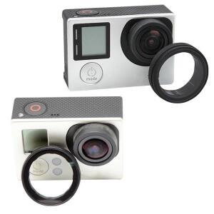 GoPro Hero 3 + 4 카메라 보호 투명 유리 UV 렌즈 프로텍터 캡 커버 케이스, Go 스포츠