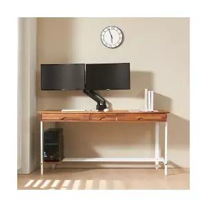 CZ3292A 멀바우 원목 스틸 책상 1500 2colors