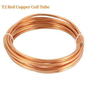 T2 빨간색 구리 코일 튜브 OD 2 3 4 5 6 6.35 8 9.52 10-16mm 99.9% 순수 냉동 연질 Thk 0.5mm-1.5mm