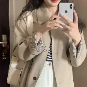 봄 여대생 싱글 트렌치 코트 바람막이 간절기 자켓