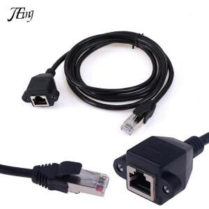 수-암 나사 패널 마운트 이더넷 LAN 네트워크 익스텐션 케이블  RJ45  1PC