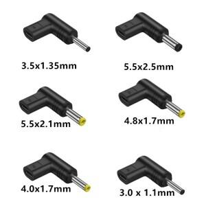 USB C PD-DC 전원 커넥터 범용 5V 9V 12V C타입-DC 잭 플러그 라우터 태블릿 용 충전 어댑터 변환기