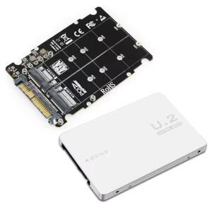 M.2 SSD - U.2 어댑터 카드 NVMe SATA-버스 NGFF PCI-e (케이스 포함) 2280 SFF-8639