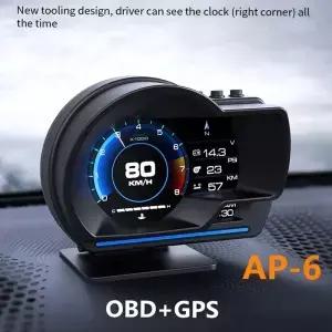 자동차 헤드업 디스플레이 OBDII+GPS 스마트 게이지 고화질 속도계 모든 차량용 진단 도구