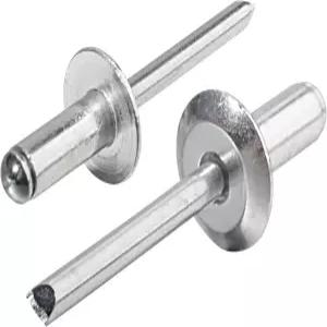 Linkup 280pcs 팩 1/8인치 x 1/2인치 대형 플랜지 팝 블라인드 리벳 헤드 알루미늄 3.2mm 본체 스틸 맨드릴