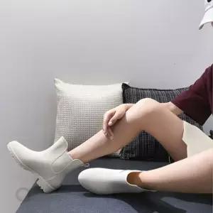 여성 첼시 레인부츠 미들 장화 방수 편한 데일리 여자 레인슈즈 굽높이 3cm 여자장화