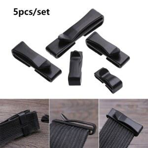 5PCS 몰리 웨빙 버클 캠핑 하이킹 야외 군사 부착 스트랩 벨트 엔드 클립 키퍼 배낭 가방 조정