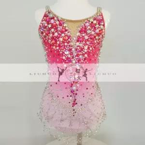 리듬체조복 피겨 의상 무대 코스튬 갈라쇼 핑크 성인