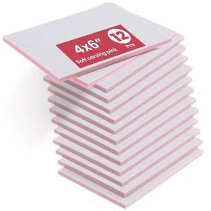 고무 조각 블록 14팩, 4인치 x 6인치 이지 컷 리노 블록, 인쇄용 소프트 리놀륨 블록, 우표, 공예품
