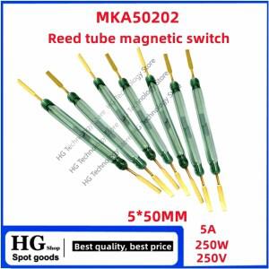 MKA50202 고출력 리드 스위치  마그네틱 접점 유도 센서  정상 개방 NO  5x50mm  5A  250W  5 개