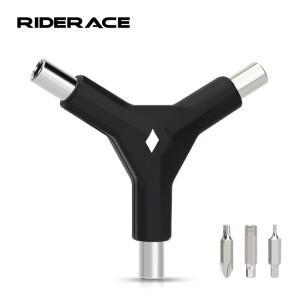 RIDERACE 6 in 1 Y 렌치 세트  교환 가능 비트  3 웨이 알렌 헥스 T25 PH2 스크루드라이버  자전거 수리 도
