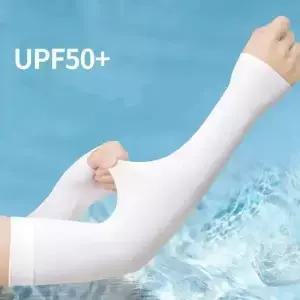 유니 UPF 50+ 스 실크 쿨링 팔토시 자외선 차단 썬 슬리브 (사이클링 운전용)