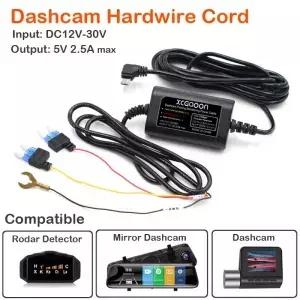 5V 2.5A 차량용 블랙박스 DVR 카메라 24시간 주차 모니터링 하드와이어 키트 케이블 미니 마이크로 타입-C