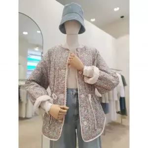 재고소진 [써스데이아일랜드] 하프기장 퀼팅 라운드 점퍼 T252MJP321W