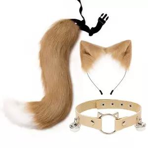 의상 고양이 꼬리 세트 프레 장화신은 망토 인형탈