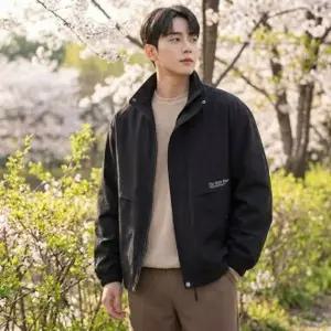남성 간절기 봄 하프집업 바람막이 아우터 야상 점퍼 블루종