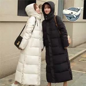 따뜻한 겨울 롱패딩 후드 포켓 집업 아우터 여성아우터 여성점퍼 캐주얼점퍼 학생점퍼