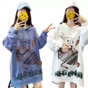 TBZ LEA-B142 래빗 롱후드티