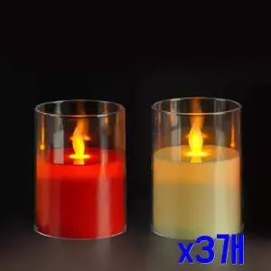 TBZ 장식용품 LED 다용도 리얼양초(소)-8cm x3개 기둥초